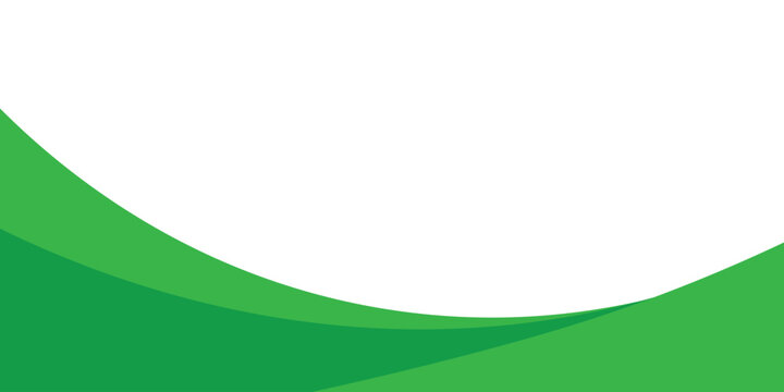 Green banner background. Green abstract header with rounded lines for web banner or poster.
