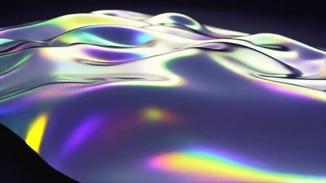 Liquid neon waves flow across black in a vivid seamless widescreen abstract background.