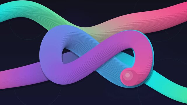 Abstract infinite loop motion animation featuring vibrant gradient colorful shapes.