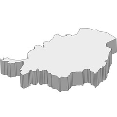 3D map dimension - continent Asia country Afghanistan © badrpost