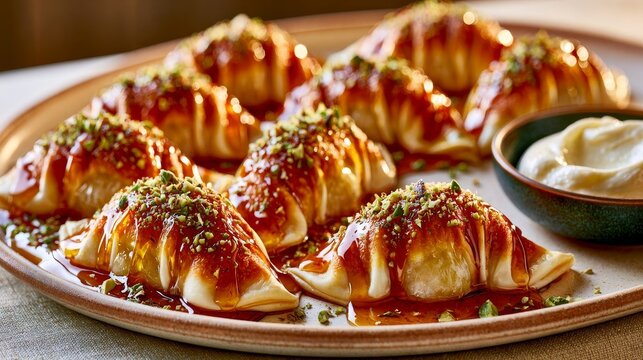 Traditional Ramadan treat scene for food and cafe brands