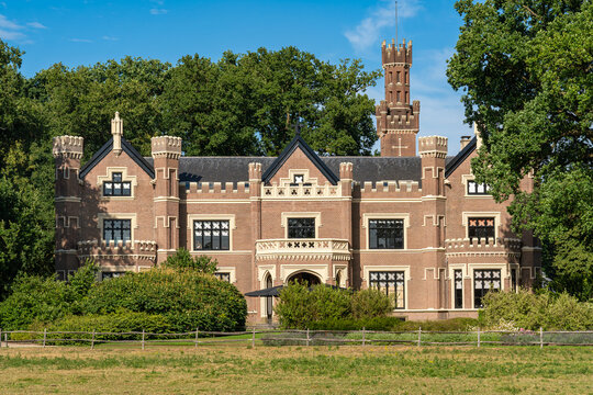 The Castle of Schaffelaar from 1850 located in Barneveld, Gelderland, The Netherlands