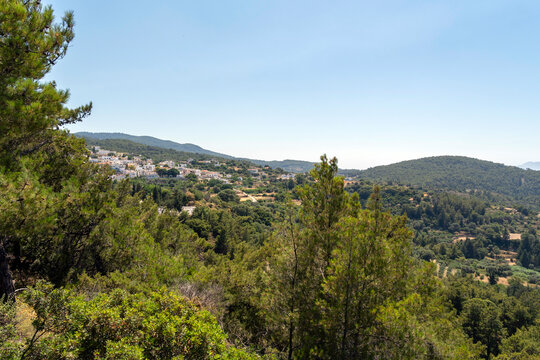A hillside village in Rhodes