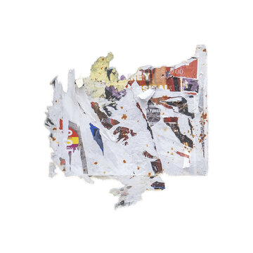 Ripped Paper Decal Texture with Transparent Background