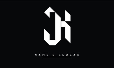 Obraz premium JK, KJ Abstract Letters Logo Monogram