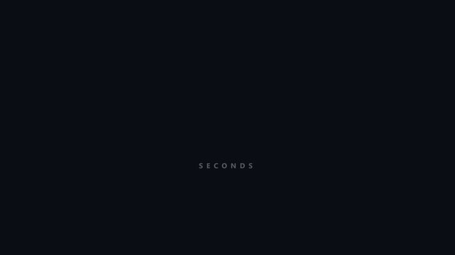 Digital countdown timer interface with glowing neon rings