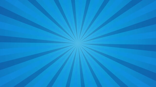 Blue sunburst background with radial rotating lines for motion graphics and video intros.