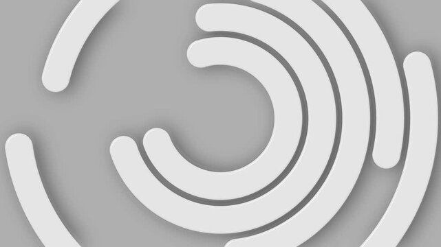 Concentric semicircles with soft shadows background animation