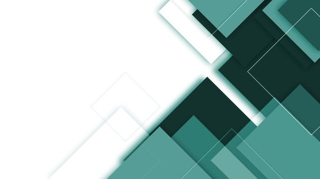 Abstract geometric shape background with overlapping rectangles diagonal shapes and soft shadows animation