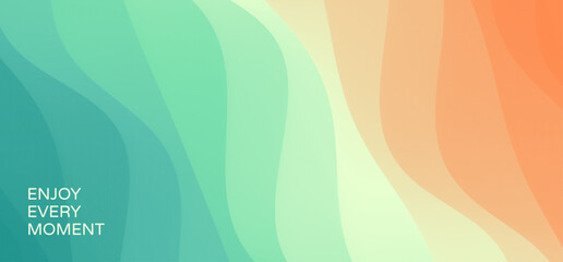 Naklejka na ściany i meble Abstract wavy background. Vector illustration for brochure, poster, presentation, cover, screen, flyer or banner.