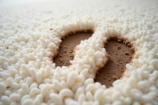 Contrasting View: Muddy Footprints Up Close on Pristine White Carpet