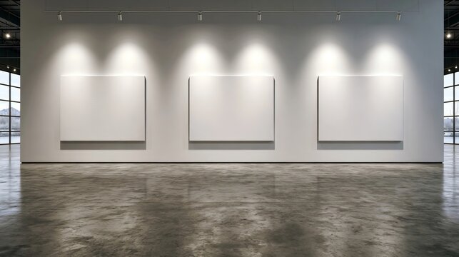 Wide View of a Minimal Gallery Interior