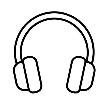headphones icon on white background