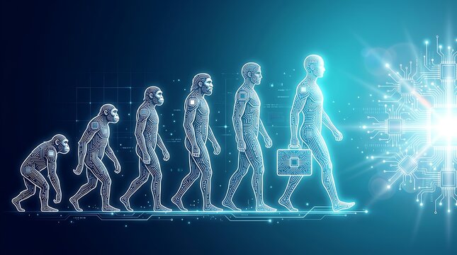 Evolution of human walking from ape to modern man