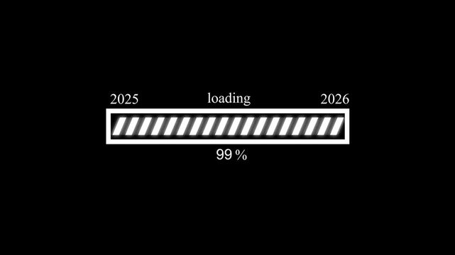 2025 to 2026 User Interface Waiting Animation with Digital Loading Progress Visualization