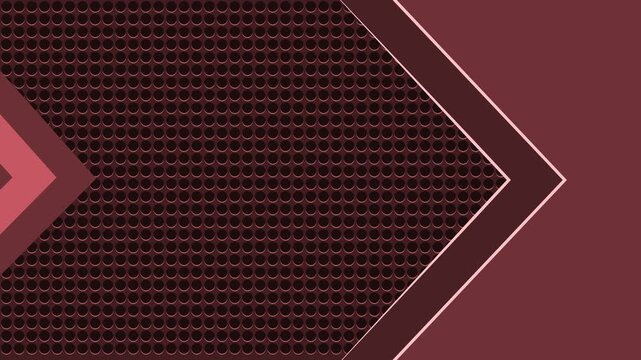 Chevron arrows over honeycomb metal background animation