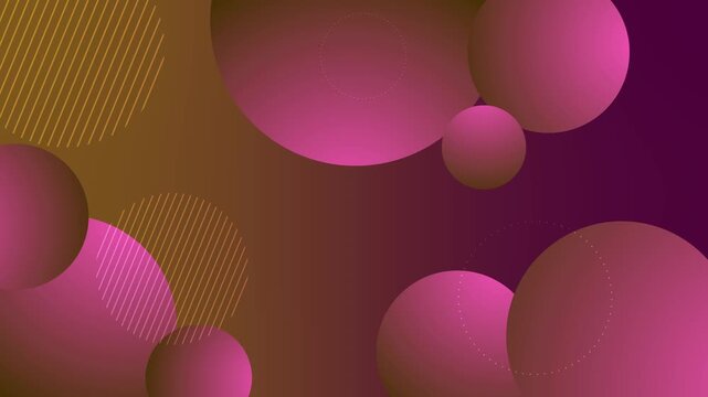 Abstract gradient background with floating 3D spheres and diagonal line accents modern tech aesthetic animation