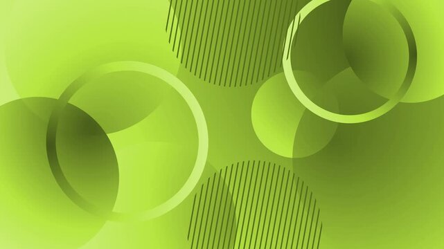 Abstract background with overlapping translucent circles and diagonal stripe patterns modern minimal geometric design animation