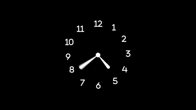 Animated Analog Clock Display for Time Management and Scheduling Concepts