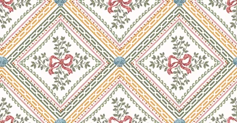 Stylish Seamless mosaic  pattern  Vector illustration Summer Vintage Elegant tile ornament © MSNTY_STUDIOX