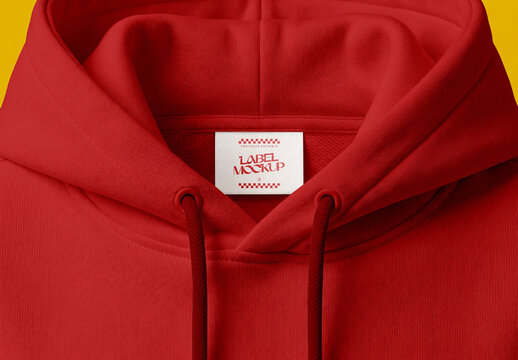 Hoodie Label Tag Mockup