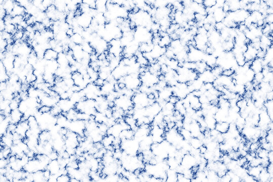 A high resolution white marble texture featuring intricate dark blue and grey veins creating an elegant natural stone pattern for luxury interior design backgrounds