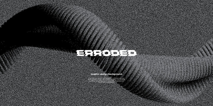Dithered minimal background with 3d abstract shape.