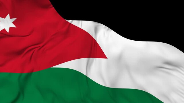 Jordan flag seamless loop animation. 4K
