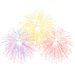 Obraz premium colorful fireworks Colorful abstract fireworks explosion illustration