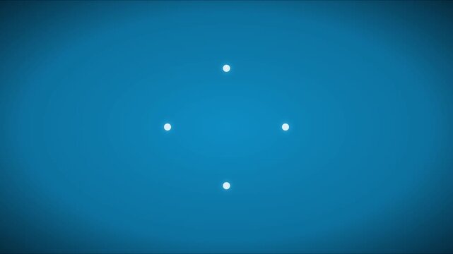 Minimalist abstract blue animation 4k background, with rotating white, dots and orbital, lines for technology, and digital presentations