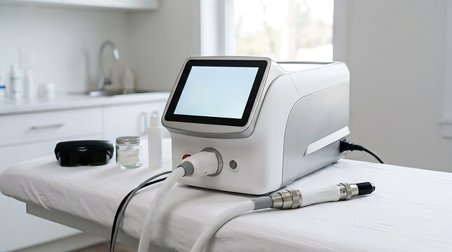 Laser Hair Removal and Skin Treatment Machine in a Professional Clinic