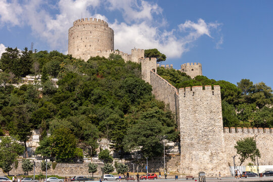 Istanbul, Turkey - July 22, 2026: Rumeli Fortress (Turkish: Rumeli Hisari) in Istanbul, Turkey.