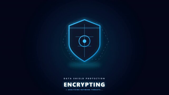 Data shield protection encrypting and secure status HUD interface.
