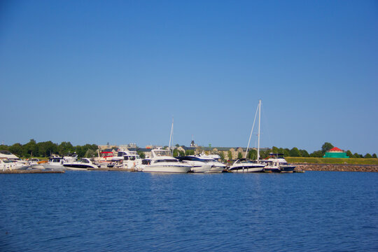 A marina in the Kingston, Ontario waterfront