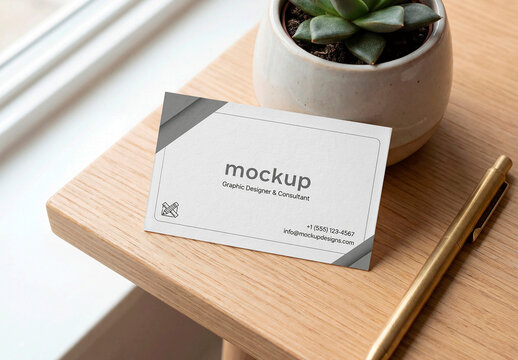Business Card Desk Mockup