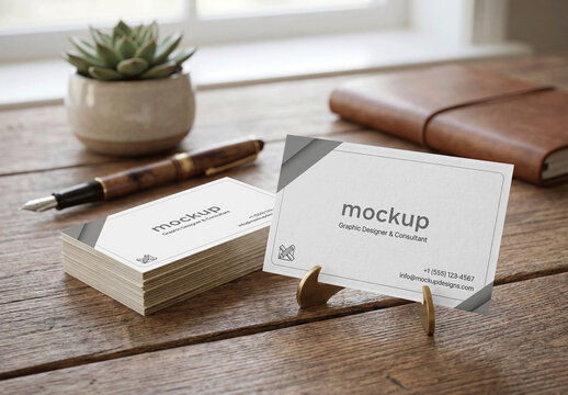 Business Card Desk Mockup