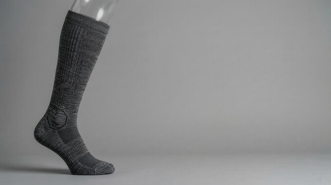 compression socks on mannequin leg