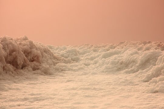 Sculpted Methane Ice Dunes on the Alien Martian Landscape