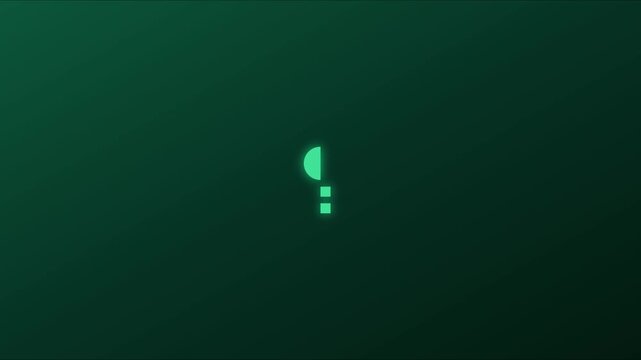 Minimalist green loading spinner animation with circular progress indicator for digital interface and user experience 4k