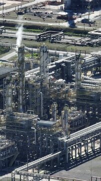 Power generation complex in Itabora&iacute;, Rio de Janeiro. Aerial view.
