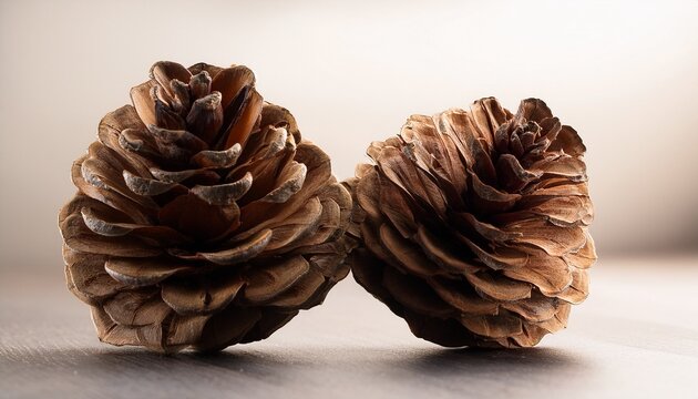 An Arrangement Of Two Scotch Pine Cones