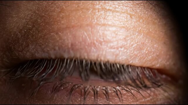 Conjunctivitis Disease Symptom Close Up View of a Bloodshot Red Eye with Visible Veins Representing Eye Condition