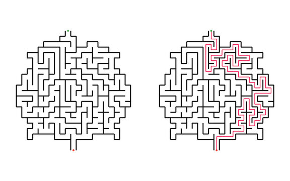 Halloween cauldron maze printable for kids with solution page, fun educational puzzle for classroom activities, homeschooling, early learning and festive halloween entertainment
