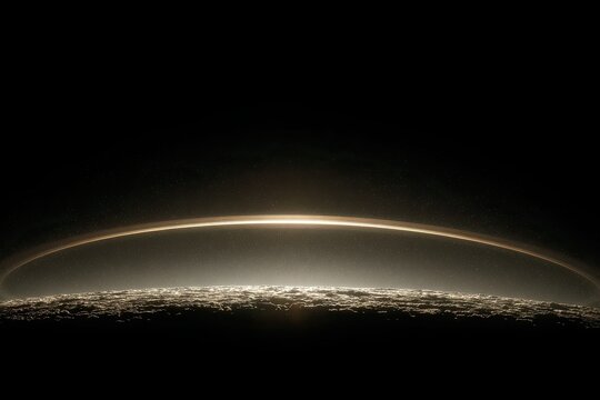 Plutos Faint Ring System Appears As Shimmering Dust Against a Dark Cosmic Backdrop