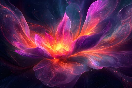 Space galaxy background radiant glow and colorful cosmic dust photo