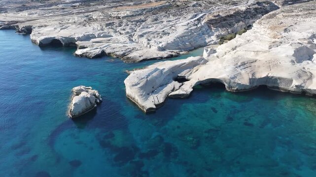 White Cliffs of Sarakiniko on the Greek Island of Milos