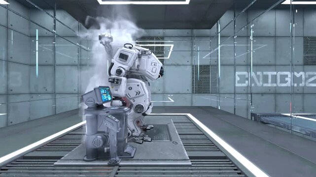 戦闘ロボット　3DCGレンダリング
