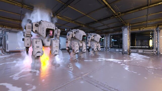 戦闘ロボット　3DCGレンダリング
