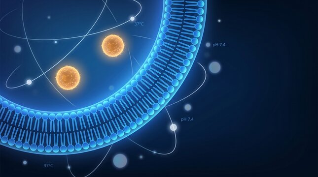 Lipid bilayer cross-section surrounding active ingredient particles