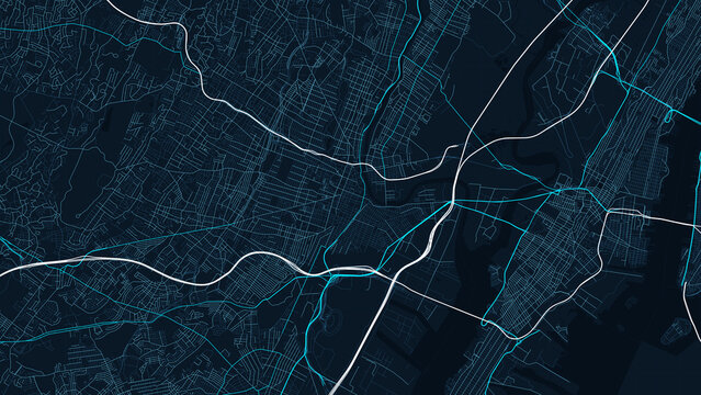 Newark New Jersey City Street Map Blueprint Poster